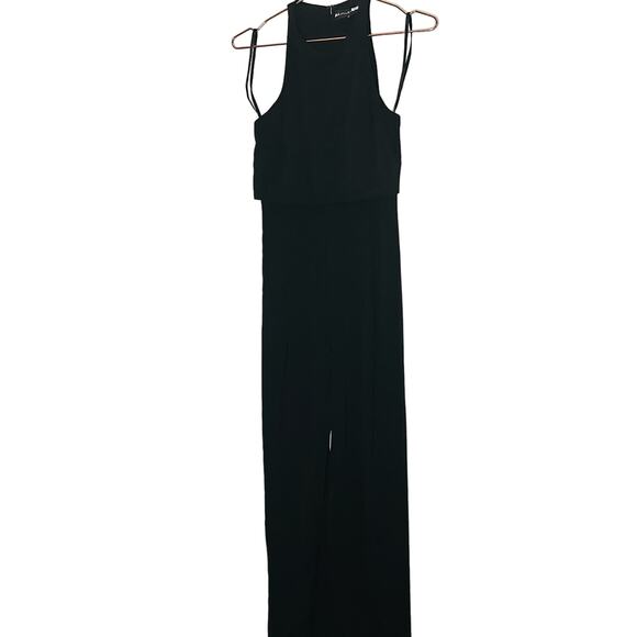 JILL STUART Black Popover Jumpsuit Sleeveless Crewneck Wide Leg Jumpsuit Size 4 - Picture 4 of 13